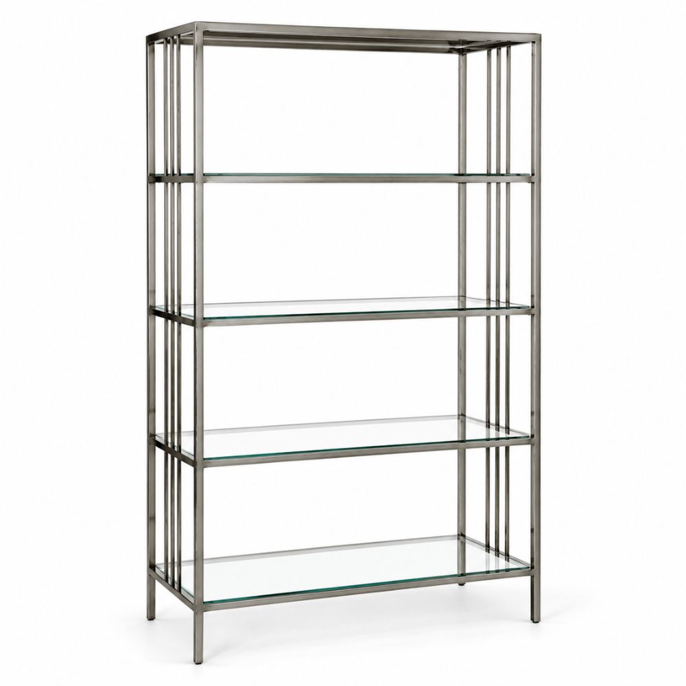 etagère en métal et verre à 5 niveaux