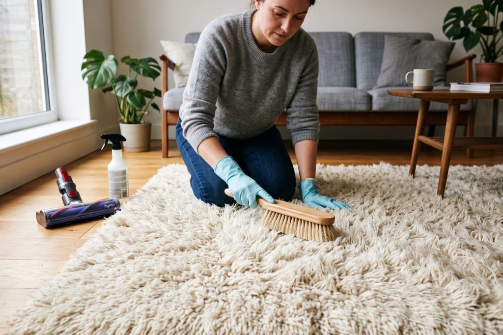 nettoyer un tapis poil long
