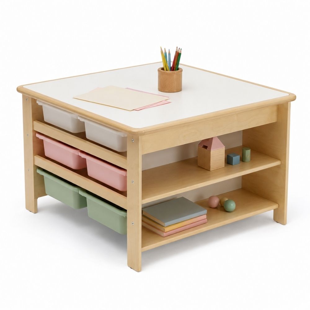 table pour enfants avec rangement