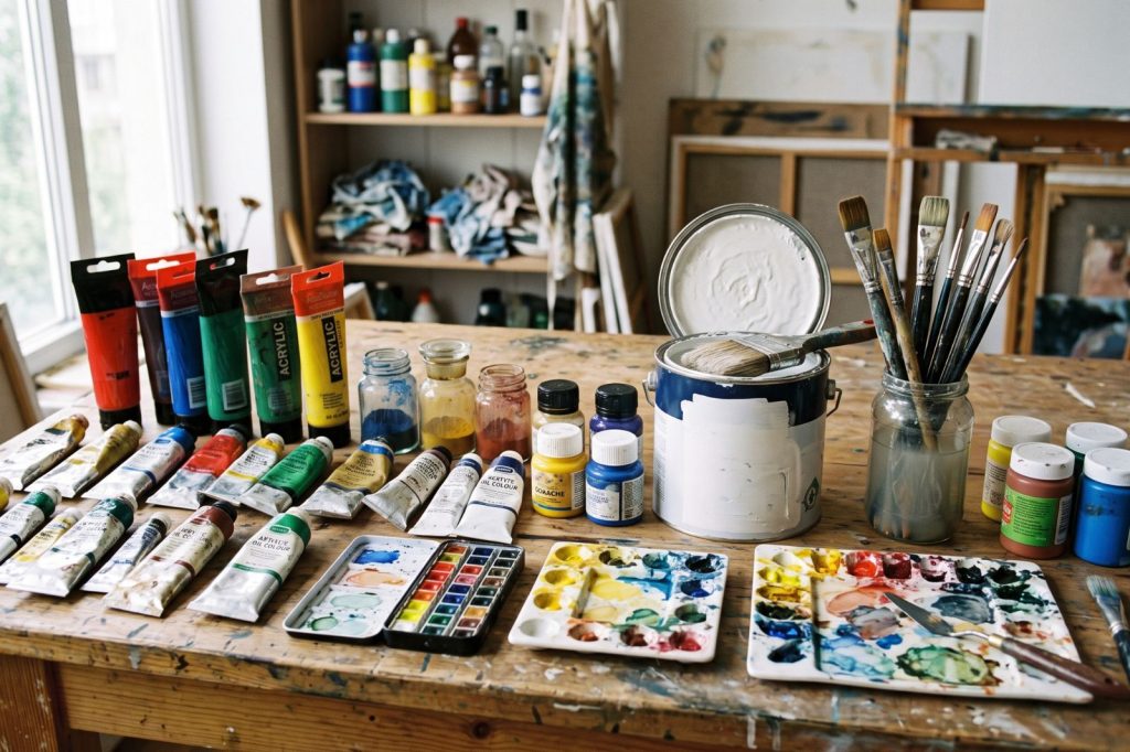 differente sorte de peinture